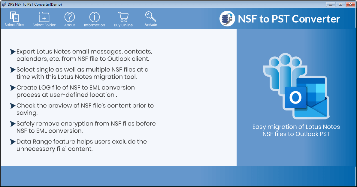 NSF to PST Converter, NSF File Converter, CloudMigration NSF to PST Converter, Download NSF to PST Converter, NSF Converter Wizard, NSF to PST Converter Software, Export Lotus Notes to Outlook